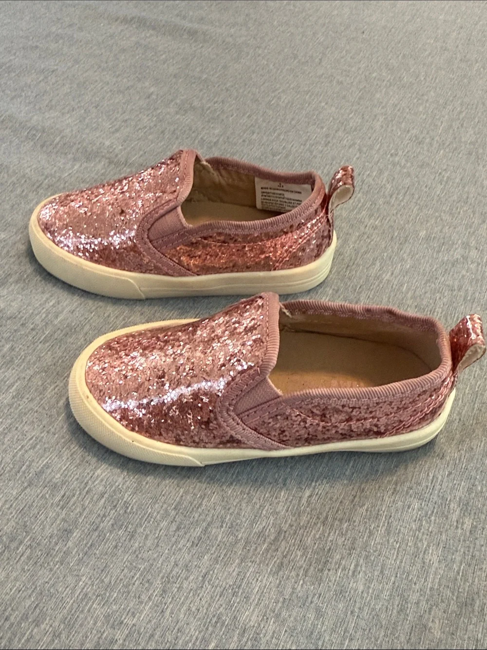 Toddler Girls Sparkle Slip-On Sneakers - Rose Pink, Old Navy Sz 5 (12.5)